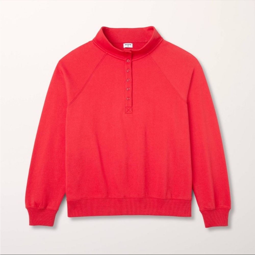 PARKE Target Red Snap-Front Pullover Sweatshirt L/XL